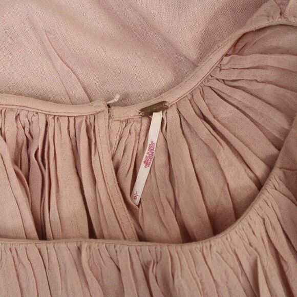 Free People Free-est Cloudy Days Blouse Top Ruched Billowy Boat Neck L 283491 - Picture 6 of 6